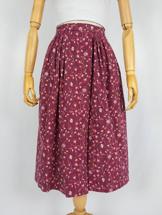 70s Laura Ashley Wrap Skirt - 24"