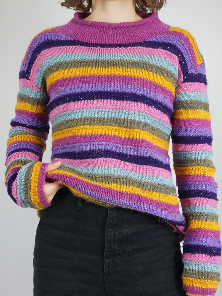 Pink Striped Jumper - S/M