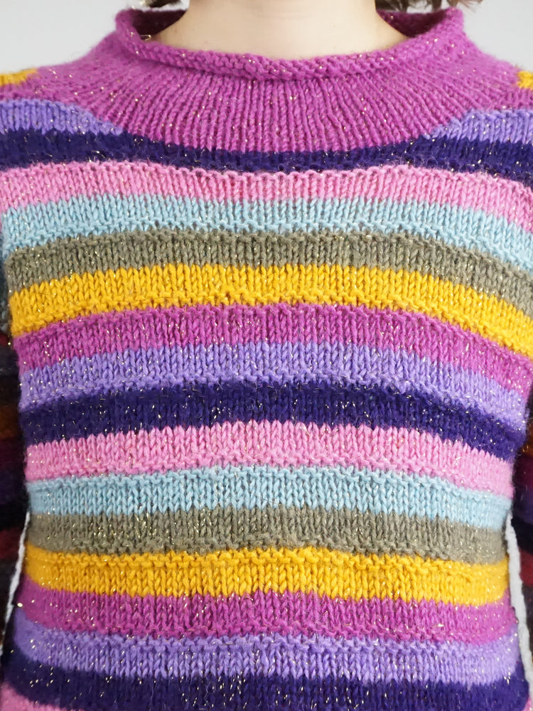 Pink Striped Jumper - S/M