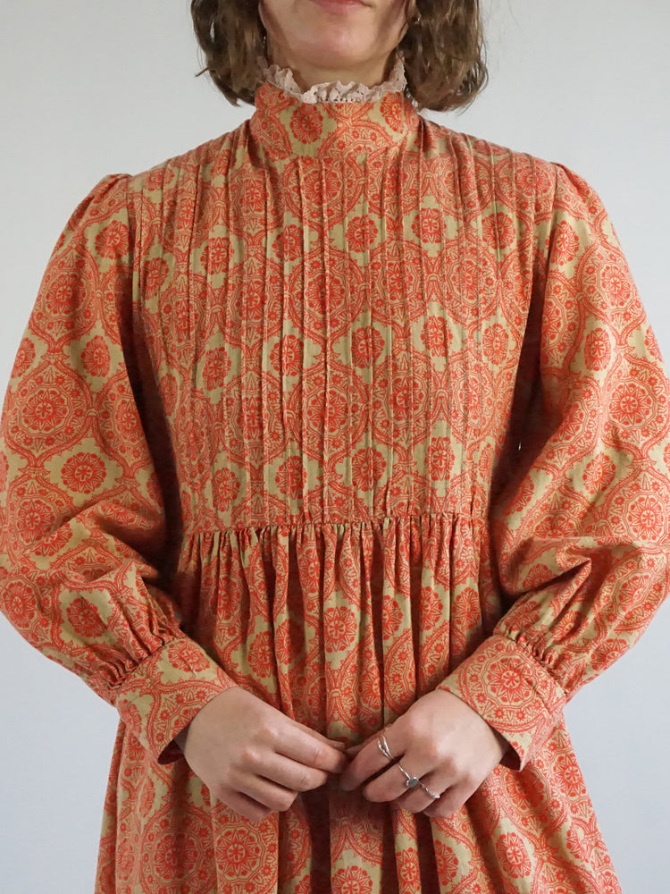 Laura Ashley Rare Orange Maxi Dress - L