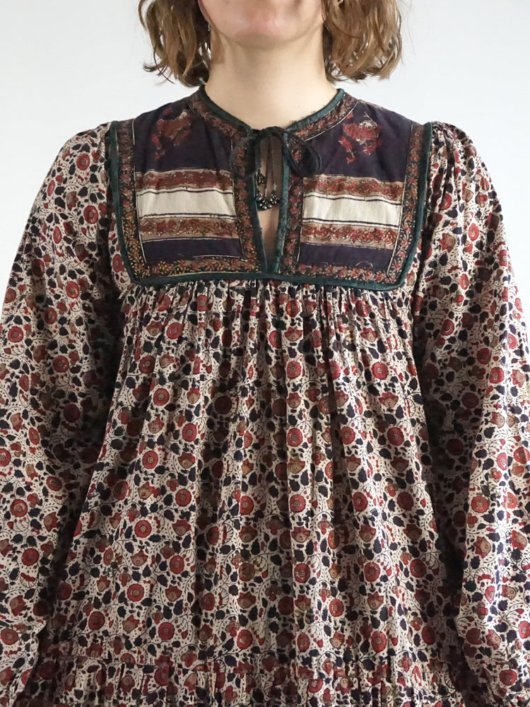 Indian Cotton Smock Dress - XS