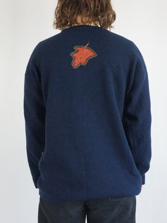 Leaf Embroidered Jumper - L