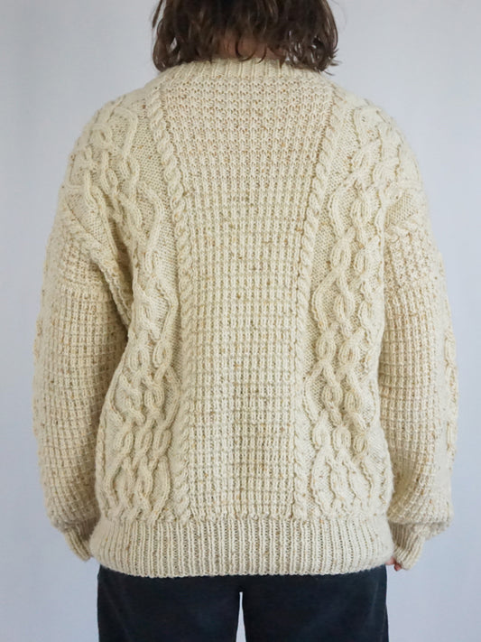 Speckled Aran Cardigan - XL