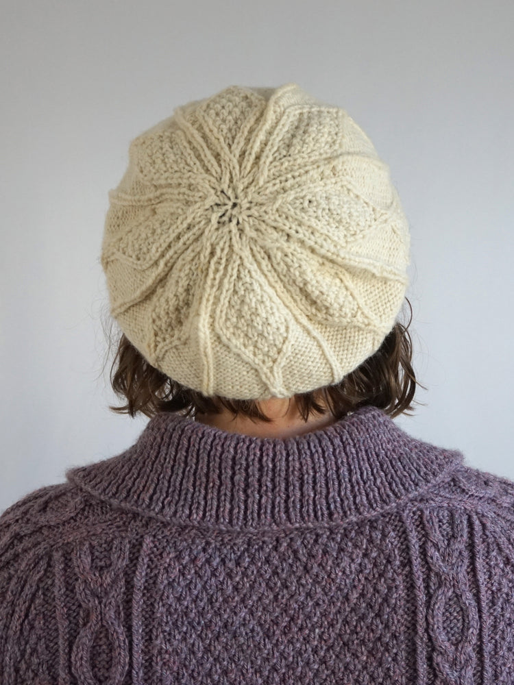 Floral Wool Beret - One Size