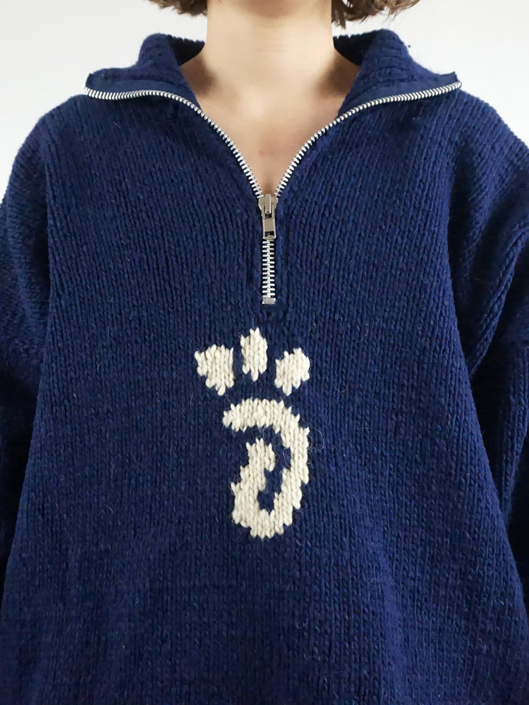 Pachamama Footprint 1/4 Zip Jumper - XXL