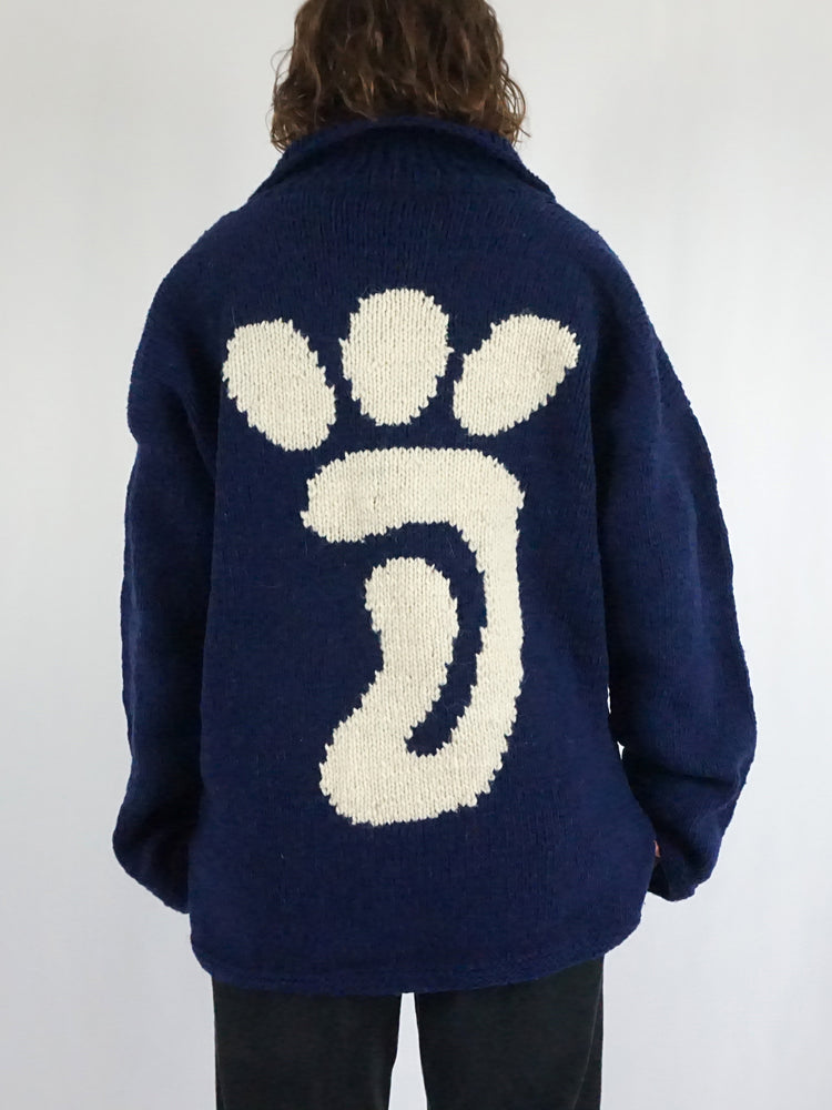 Pachamama Footprint 1/4 Zip Jumper - XXL