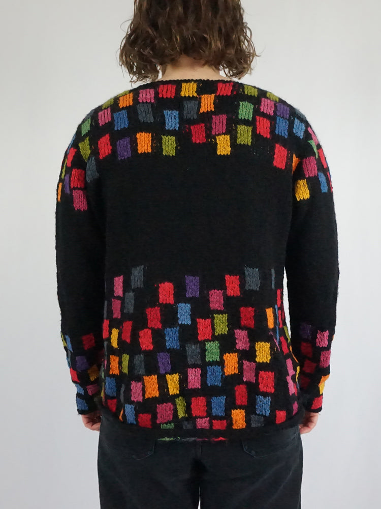 Amano Square Patterned Cardigan - M