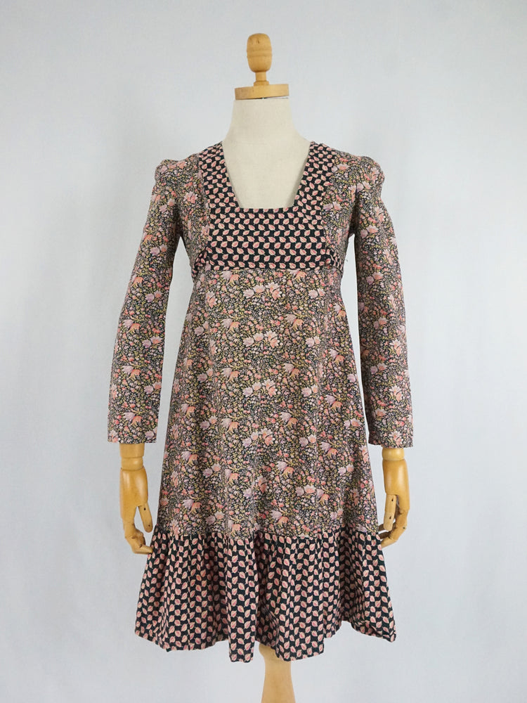 Ditsy Floral Cotton Mini Dress - XS