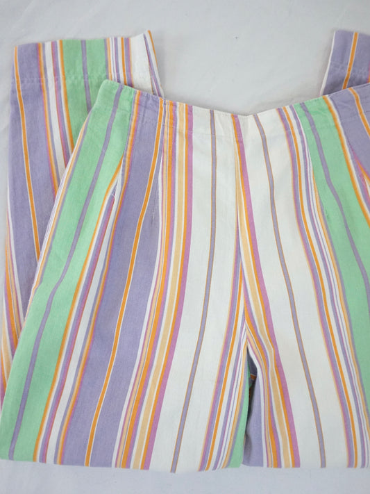 Pastel Striped Capri Jeans - 26"