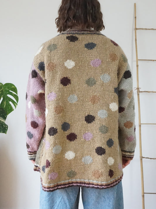 Tara Handknits Polka Dot Cardigan - XL