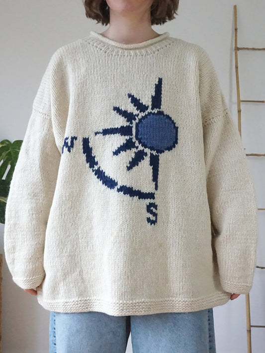 Pachamama Compass Wool Jumper - XL