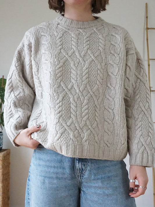 St Michael Aran Jumper - M