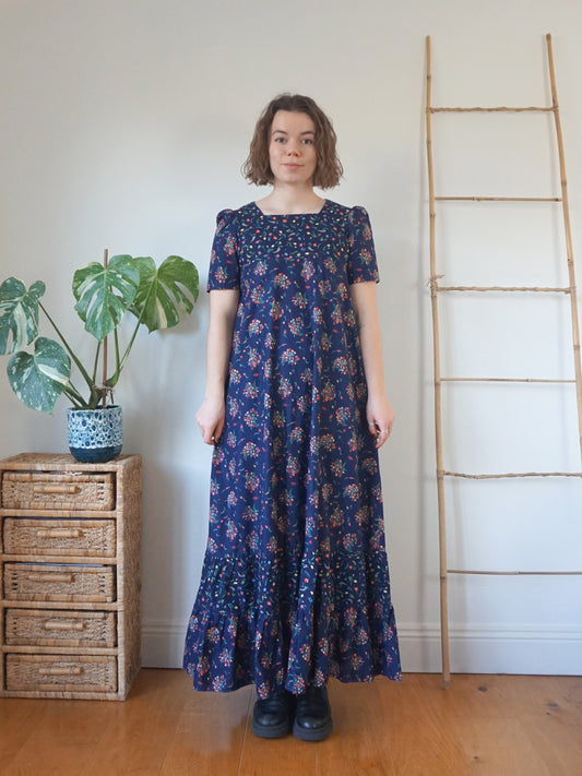 Floral Tiered Maxi Dress - S