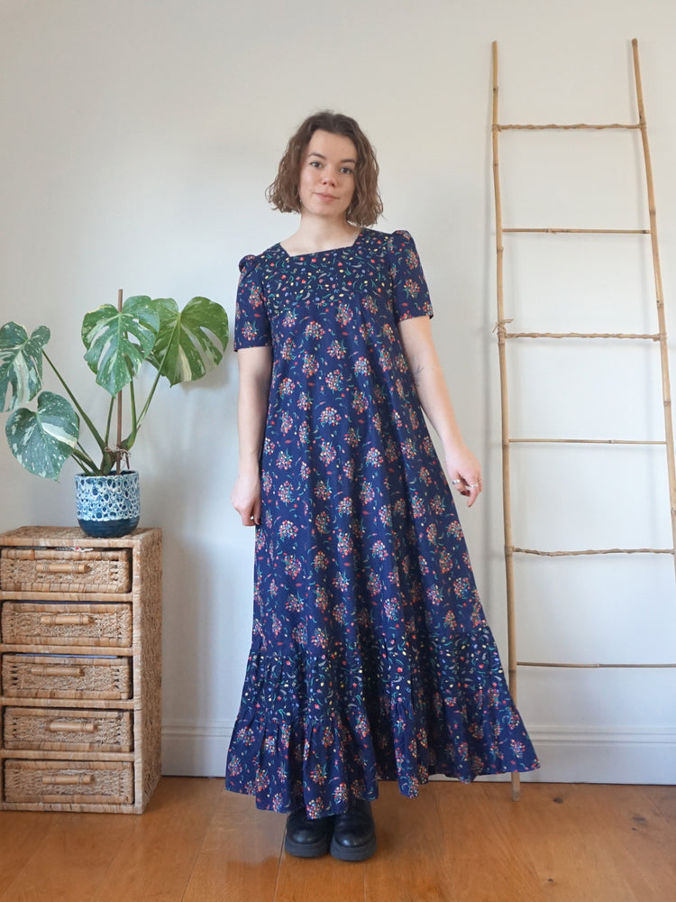 Floral Tiered Maxi Dress - S