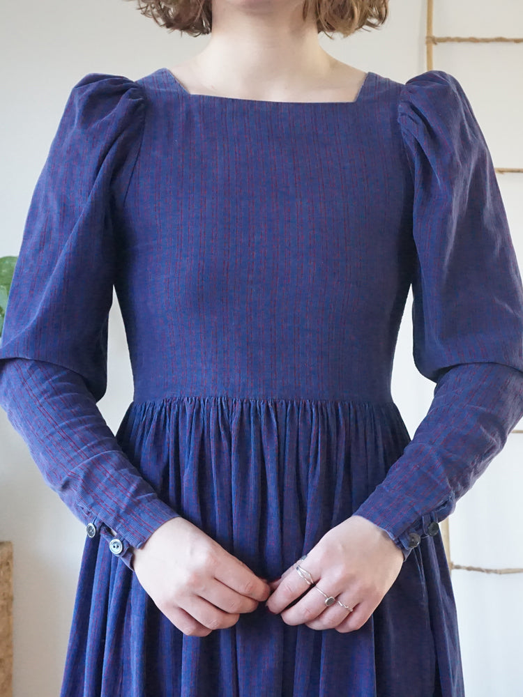 Laura Ashley Pinstripe Corduroy Dress - S