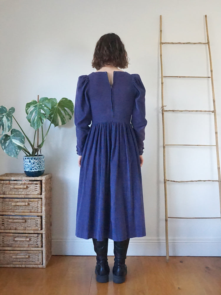 Laura Ashley Pinstripe Corduroy Dress - S