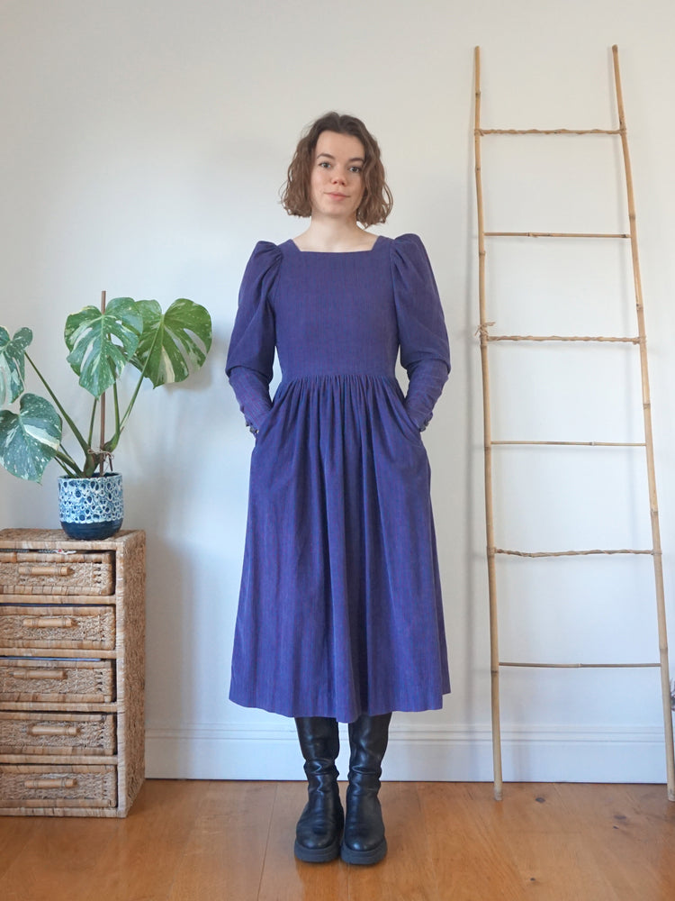 Laura Ashley Pinstripe Corduroy Dress - S