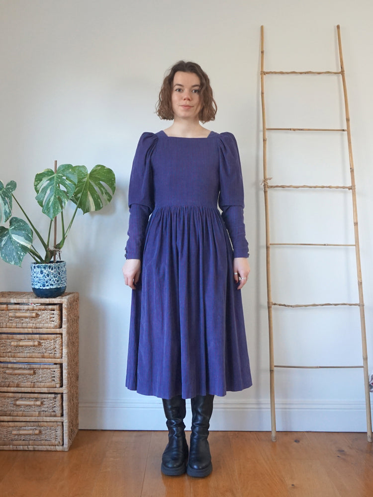 Laura Ashley Pinstripe Corduroy Dress - S