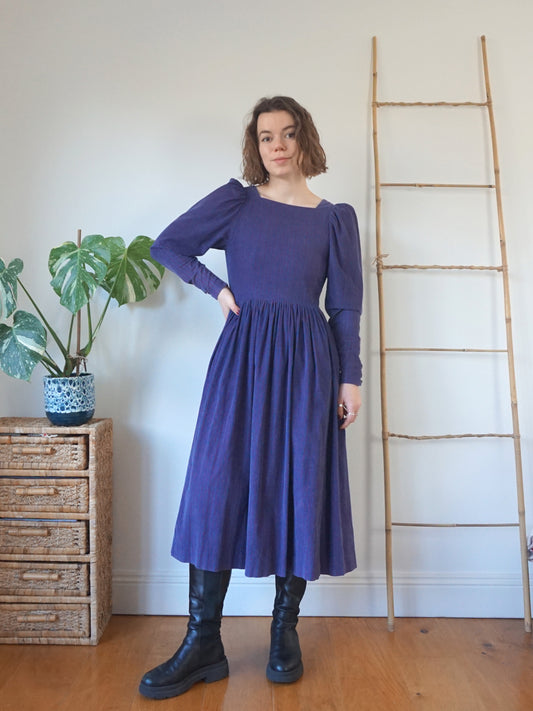 Laura Ashley Pinstripe Corduroy Dress - S