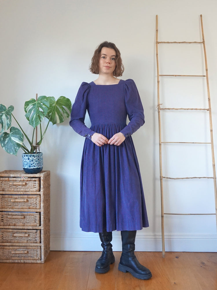 Laura Ashley Pinstripe Corduroy Dress - S