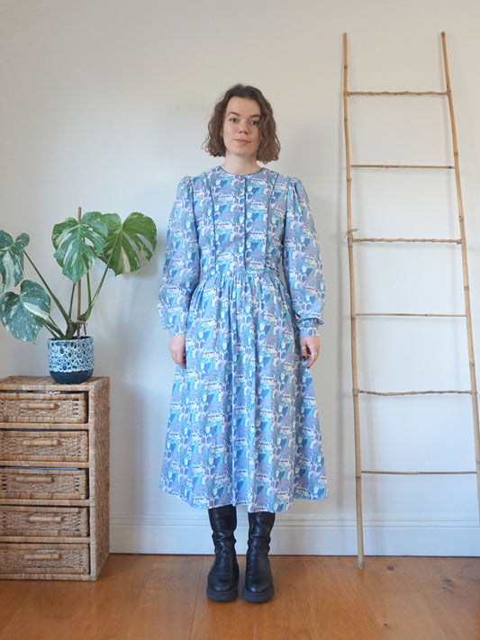 Marion Donaldson Painterly Patterned Dress - M