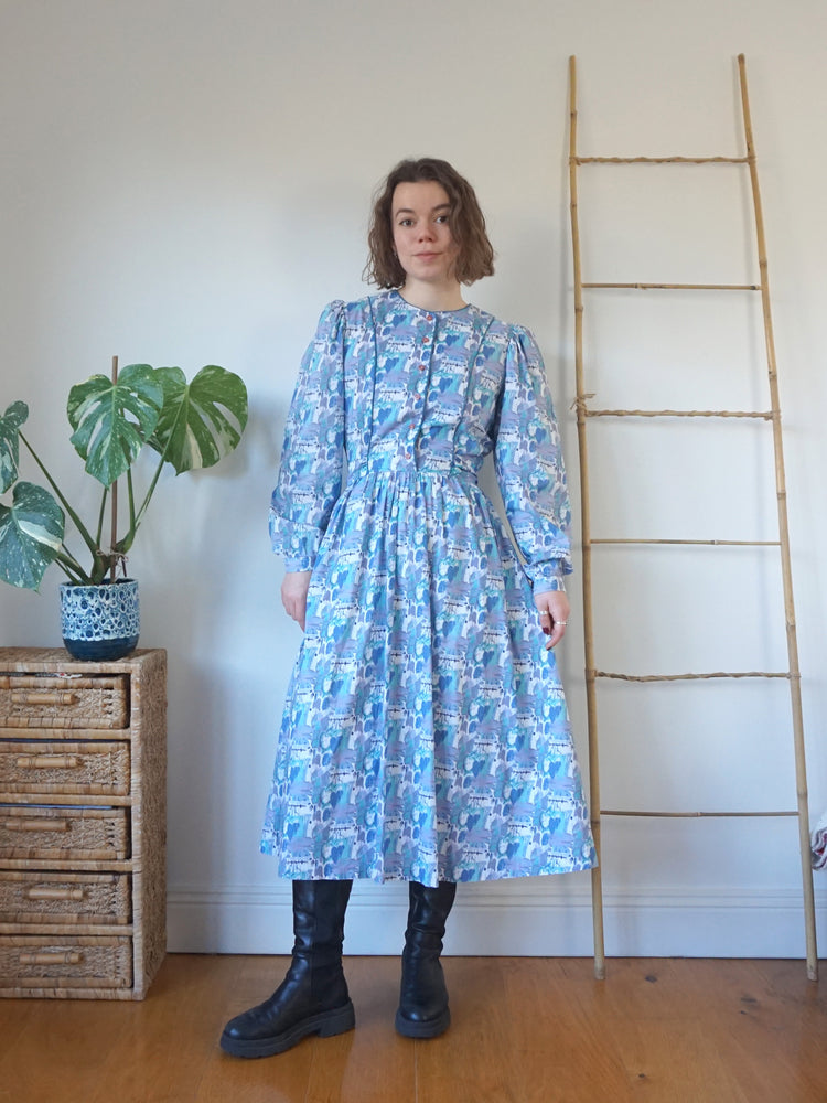 Marion Donaldson Painterly Patterned Dress - M