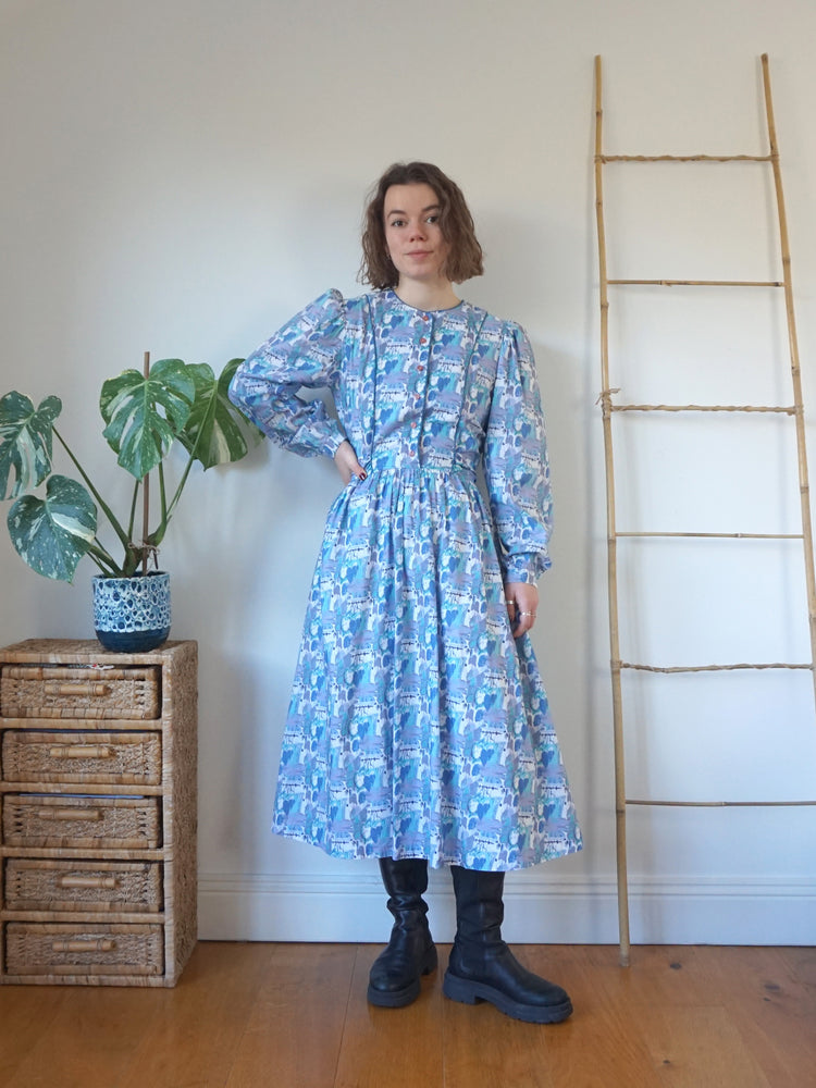 Marion Donaldson Painterly Patterned Dress - M