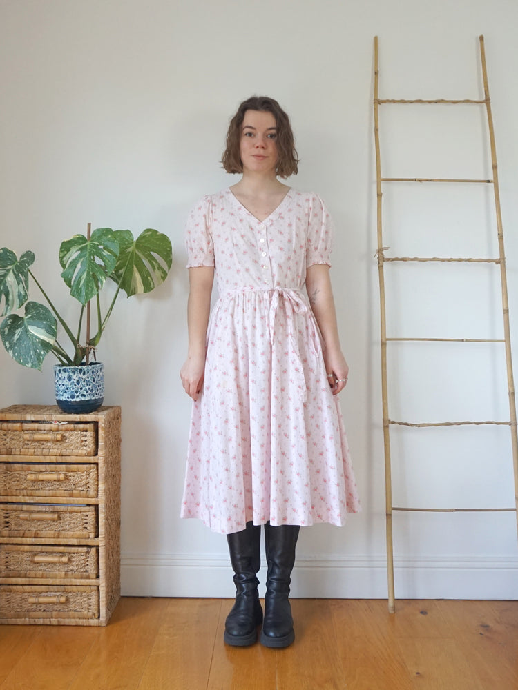 Laura Ashley Pink Floral Dress - M