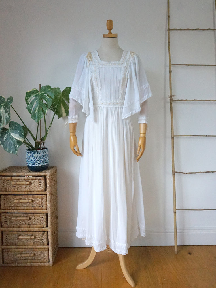 Kimono Sleeve Crepe Dress - XS