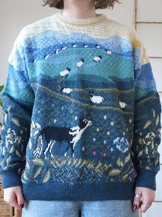 Border Collie Sheep Jumper - L