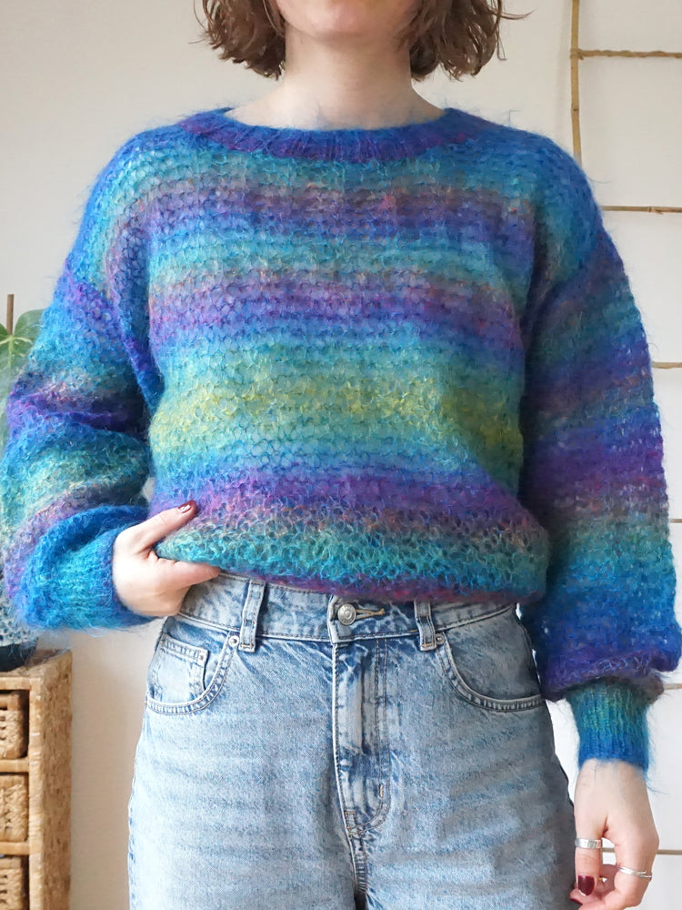 Ombré Loose Weave Jumper - S/M