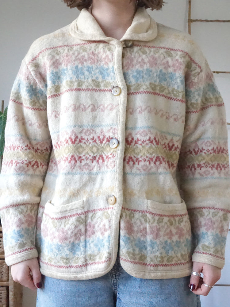 Laura Ashley Wool Cardigan - L