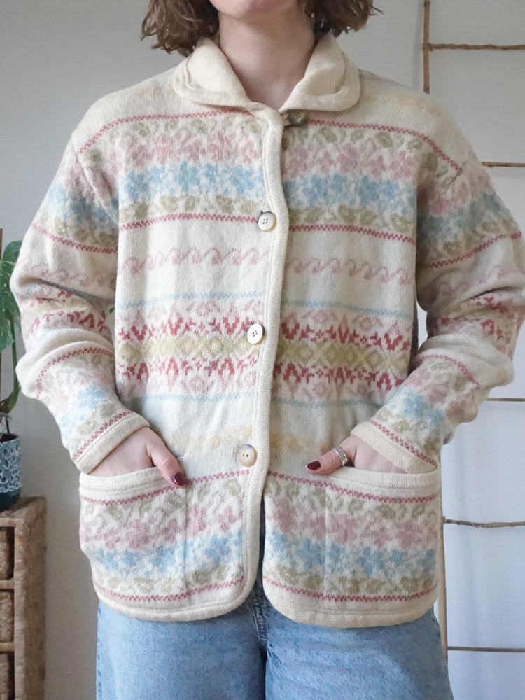 Laura Ashley Wool Cardigan - L