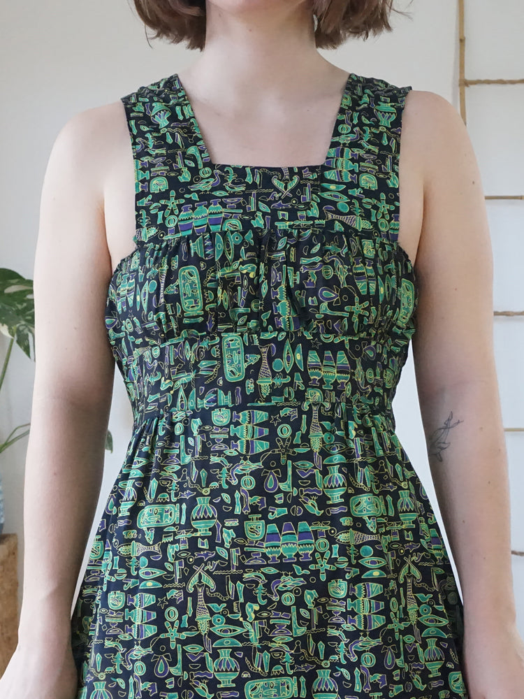 African Inspired Patterned Dress - S