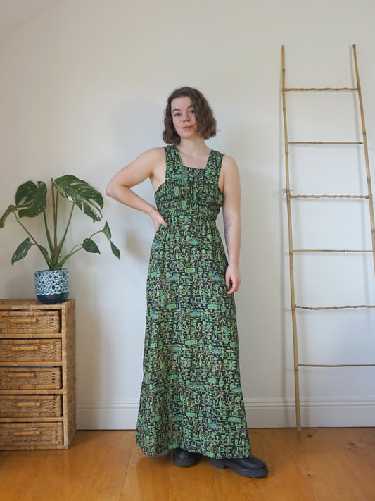 African Inspired Patterned Dress - S