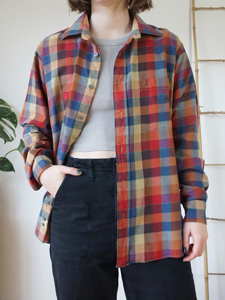Multicoloured Checkered Flannel Shirt - XL
