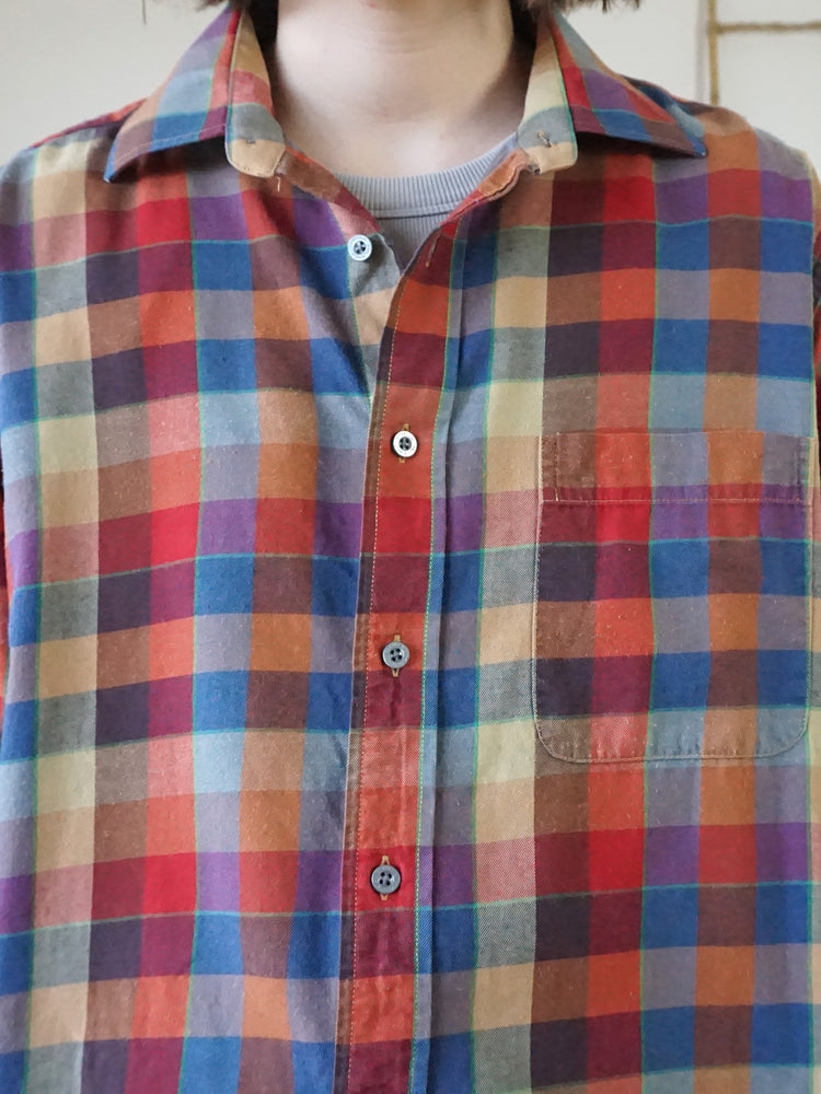 Multicoloured Checkered Flannel Shirt - XL