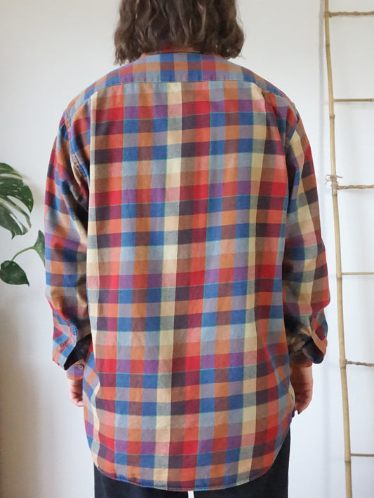 Multicoloured Checkered Flannel Shirt - XL