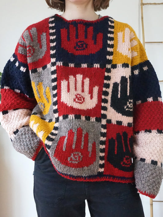 Amano Hand Logo Wool Jumper - XL