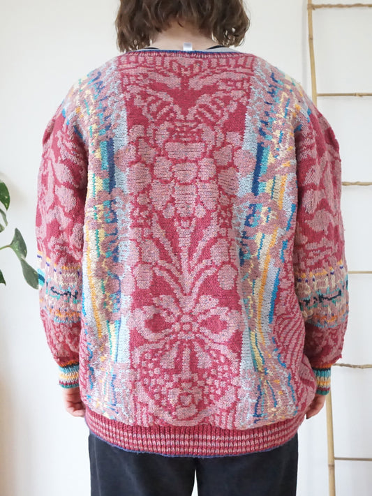Kaffe Fassett Pink Patterned Jumper - XL