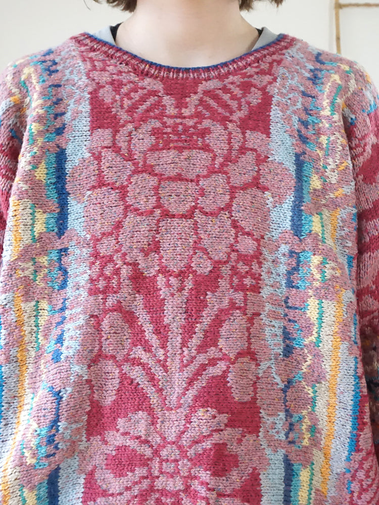 Kaffe Fassett Pink Patterned Jumper - XL