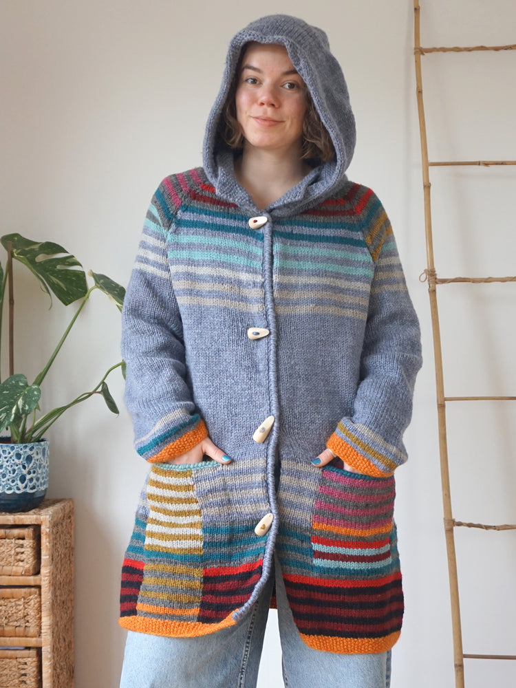 Amano 3/4 Length Hooded Cardigan - XL
