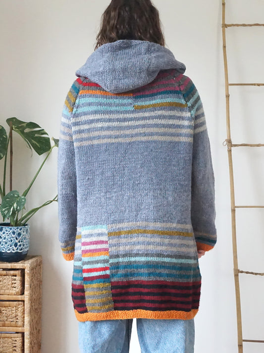 Amano 3/4 Length Hooded Cardigan - XL