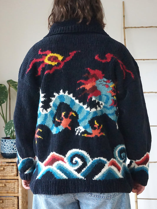 Black Dragon Cardigan - M/L