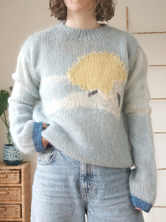 Seagull & Sunburst Mohair Jumper - S/M