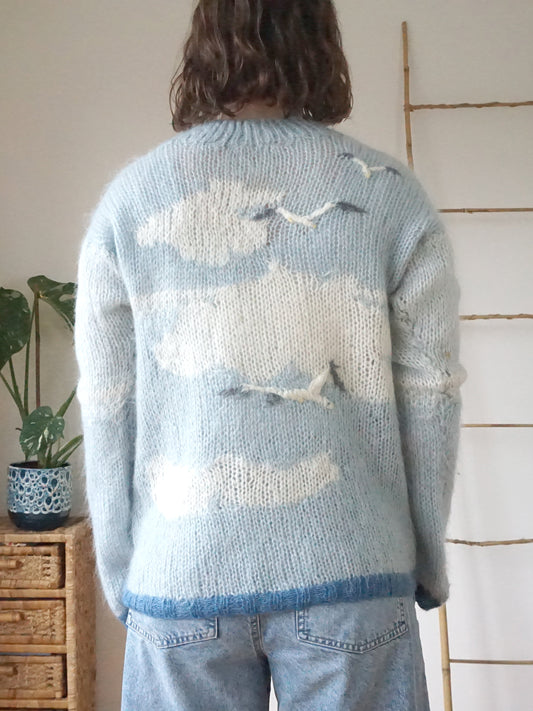 Seagull & Sunburst Mohair Jumper - S/M