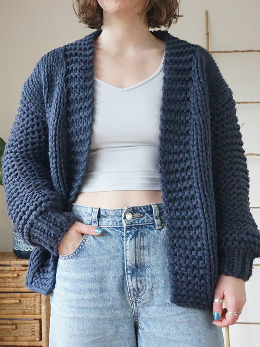 Super Chunky Heart Cardigan - L