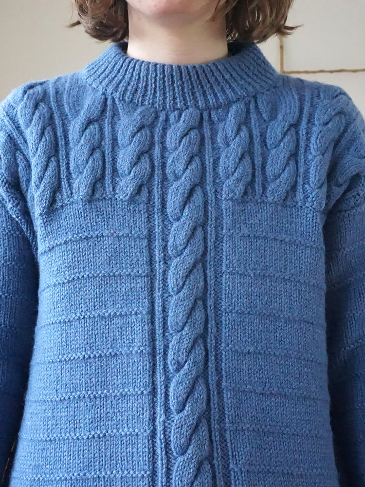 Cornflower Blue Wool Jumper - M