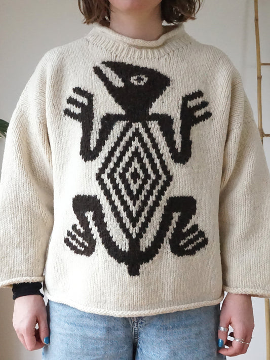 Pachamama Abstract Wool Jumper - L