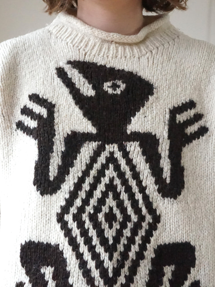Pachamama Abstract Wool Jumper - L